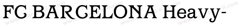 FC BARCELONA Heavy字体转换